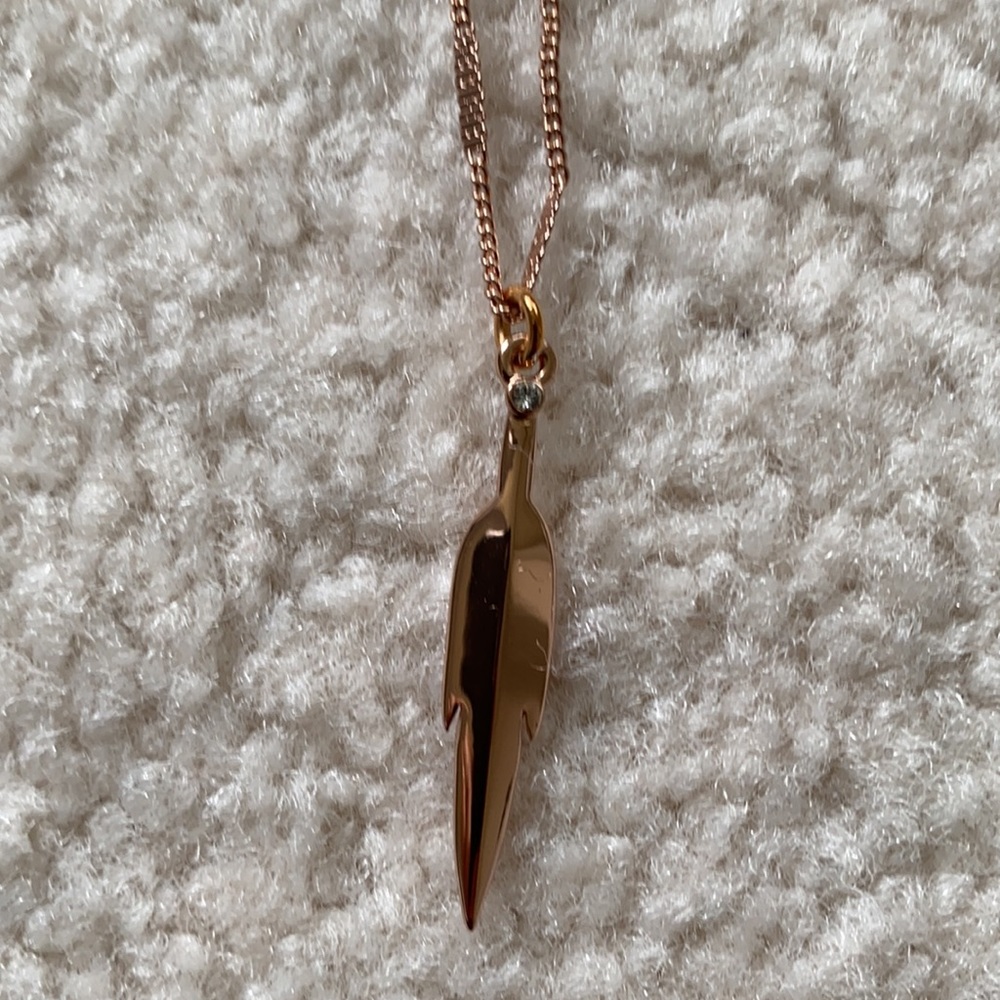 New Sam Edelman Dagger Arrowhead Leaf Necklace